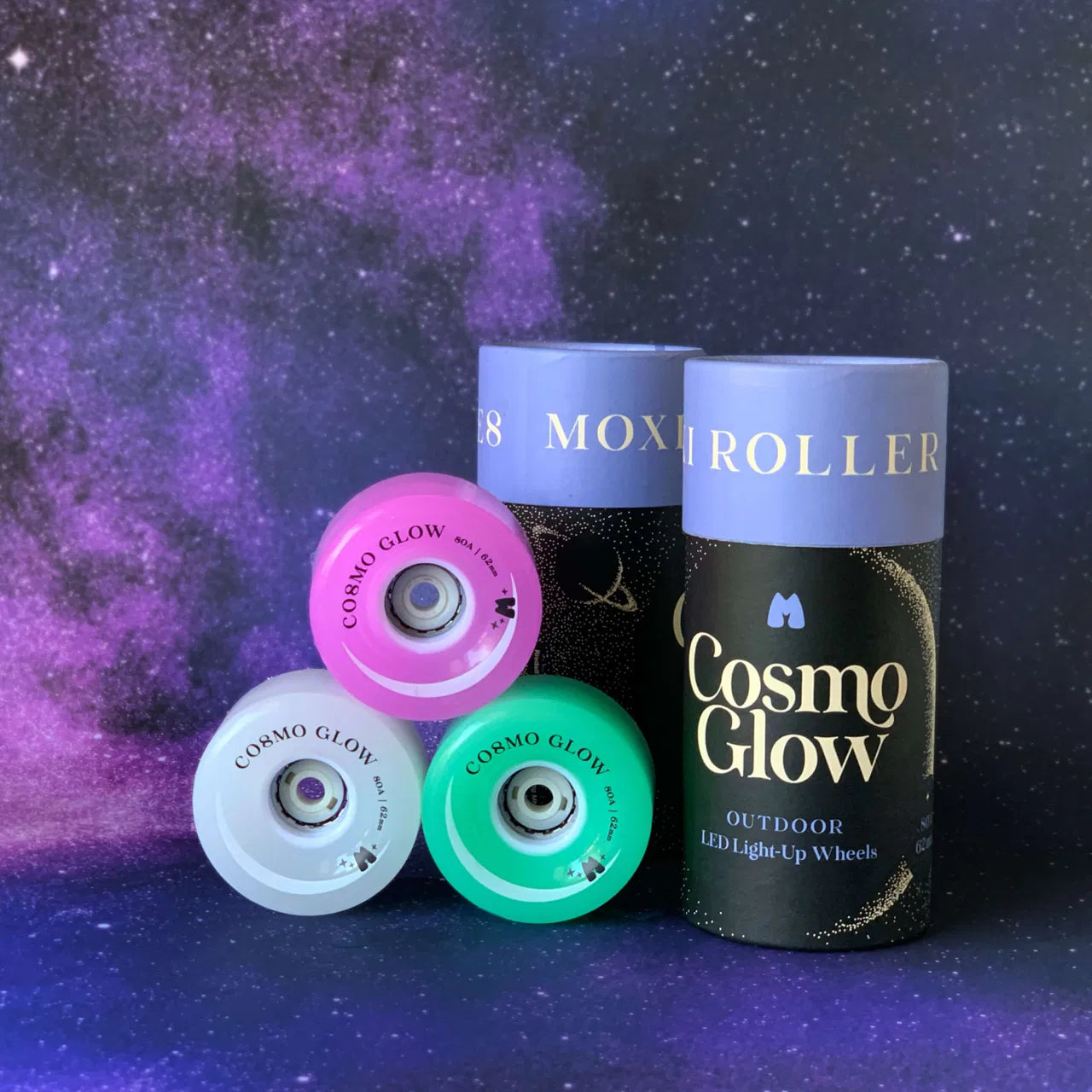Moxi Cosmo Glow Wheels - 62mm / 80A